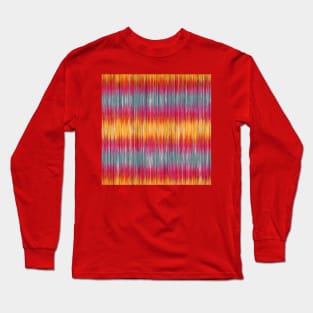 Colorful ikat tie dye pattern Long Sleeve T-Shirt